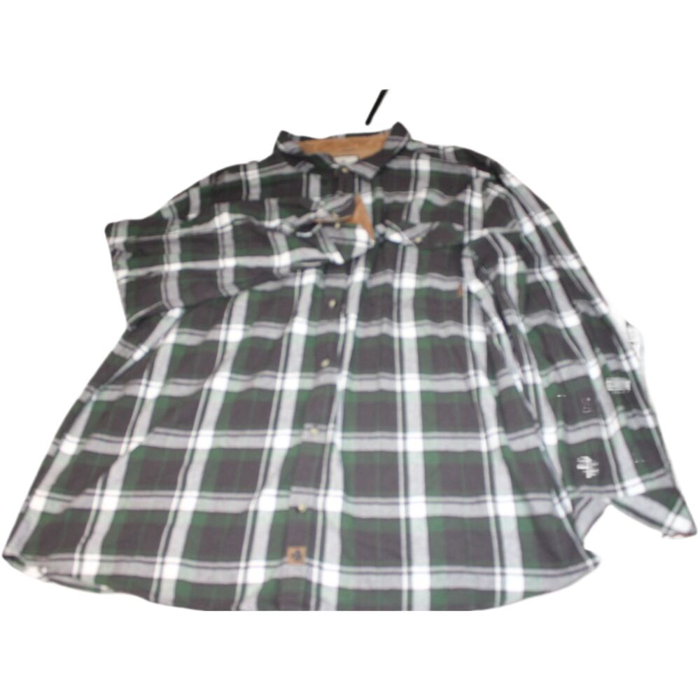 Legendary Whitetails Long Sleeve  Mens 4XT Flannel Button  HeavyWeight Green Gre